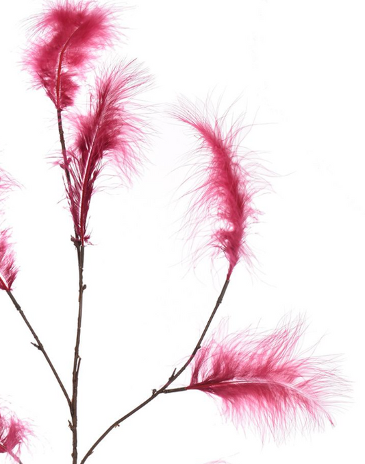LARGE FEATHER SPRAY 97CM RED
