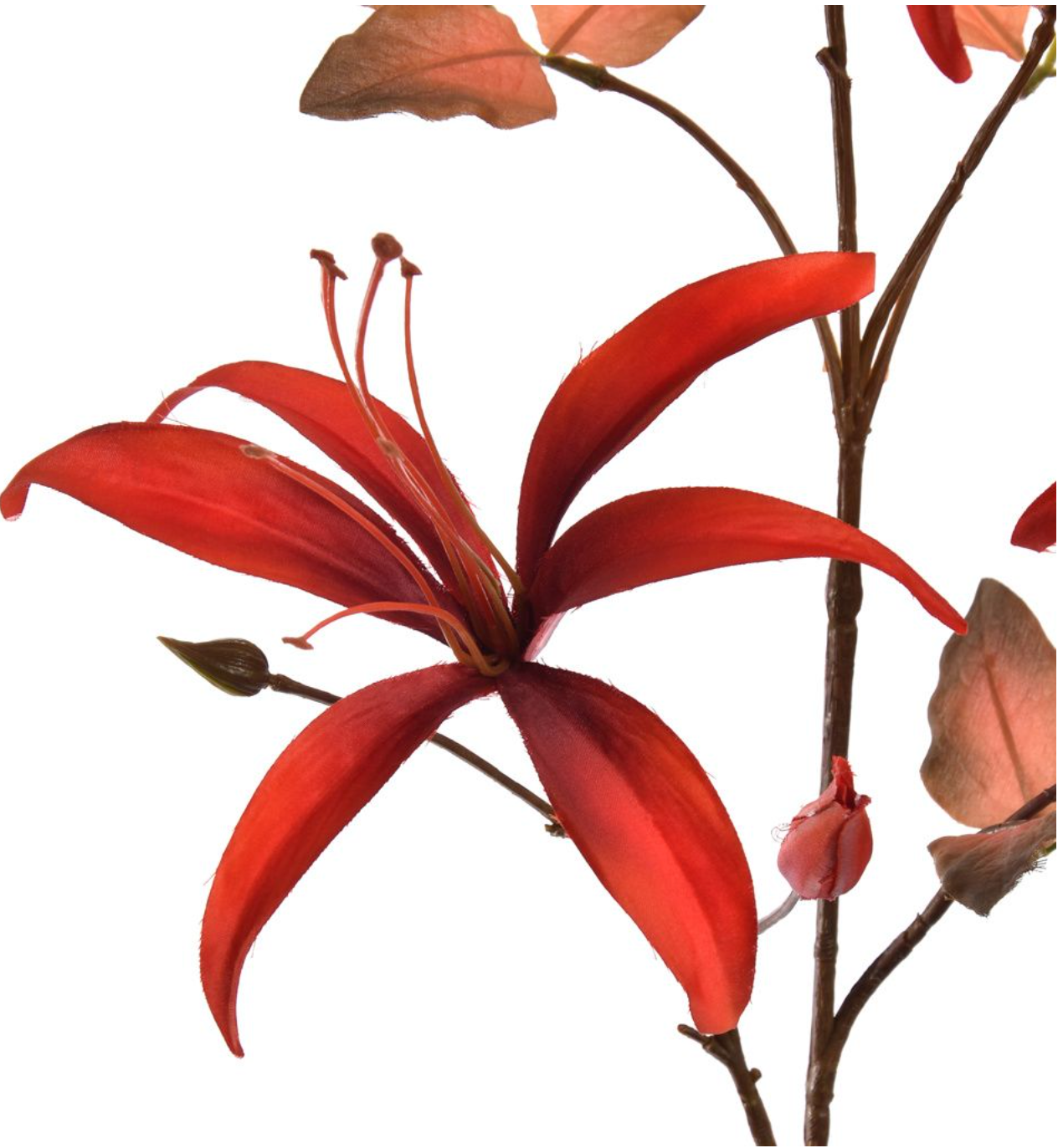SLIM LILY SPRAY 97CM RED